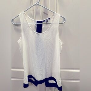 Express Open Back Tank Top Black White Small